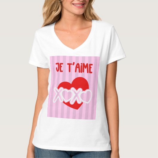 Je t'aime. t-shirt (Voorkant)