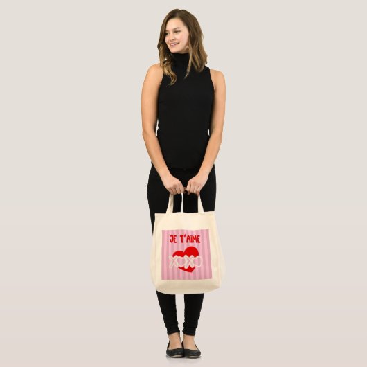 Je t'aime. tote bag (Voorkant (model))