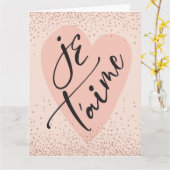 Je T'aime Vouwkaart Kaart (Gele Bloem)