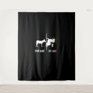 Je tante Mijn tante - Eenhoorn Cool tante Nice Wandkleed