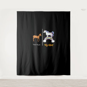 Je tante Mijn tante Eenhoorn T-shirt _ Funny Rainb Wandkleed