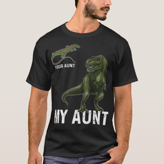 Je tante Mijn tante Lizard & Dinosaur en Re T-shir T-shirt (Voorkant)