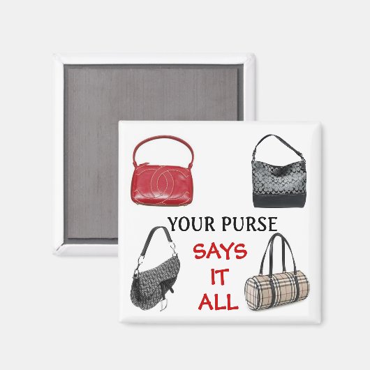 Je tas zegt het allemaal magneet (Voorkant / Achterkant)