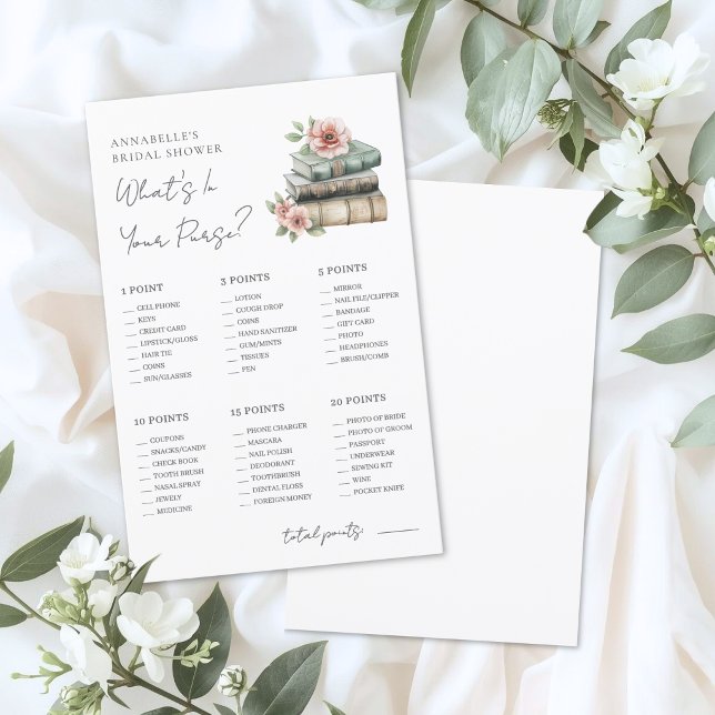 Je Tassen Bruids Bruiloft Spel (Your Purse Bridal Shower Game)