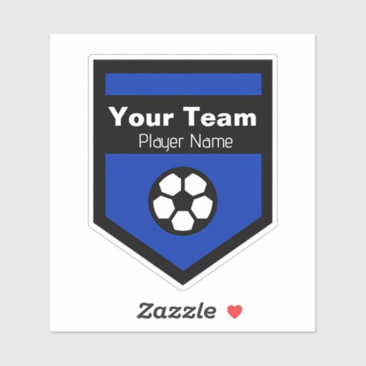 Je teamnaam Voetbal Sticker (Vel)