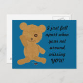 Je Teddy ontbreekt Briefkaart (Voorkant / Achterkant)