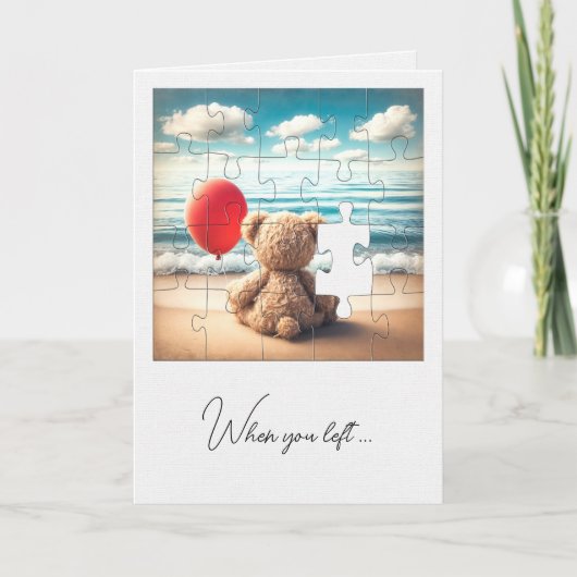 Je Teddybeer Jigsaw puzzel missen Kaart (Voorkant)