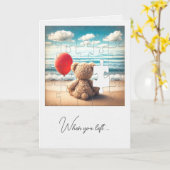 Je Teddybeer Jigsaw puzzel missen Kaart (Gele Bloem)