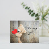 Je teddybeer missen briefkaart (Staand voorkant)