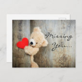 Je teddybeer missen briefkaart (Voorkant / Achterkant)