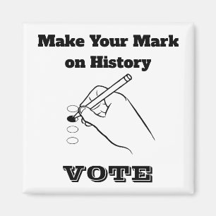 Je teken laten markeren op geschiedenis magneet