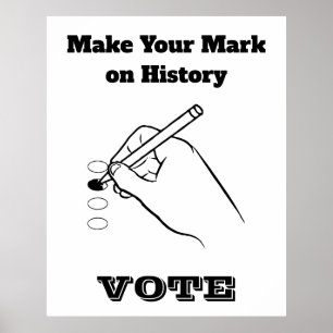 Je teken laten markeren op geschiedenis poster