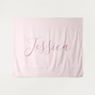 Je tekst Elegant Schrift & Zacht Roze Wandkleed