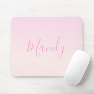 Je tekst Elegant schrift & zachte blush roze omb Muismat