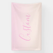 Je tekst | Elegant schrift & zachte blush roze omb Spandoek (Verticaal)