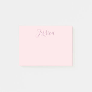 Je tekst Elegant schrift & zachte roze tint Post-it® Notes