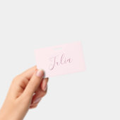 Je tekst | Elegant script & zacht roze Badge (Handheld)