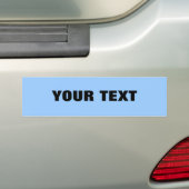 Je tekst "Folio Extra Bold" op lichtblauw Bumpersticker (Op auto)