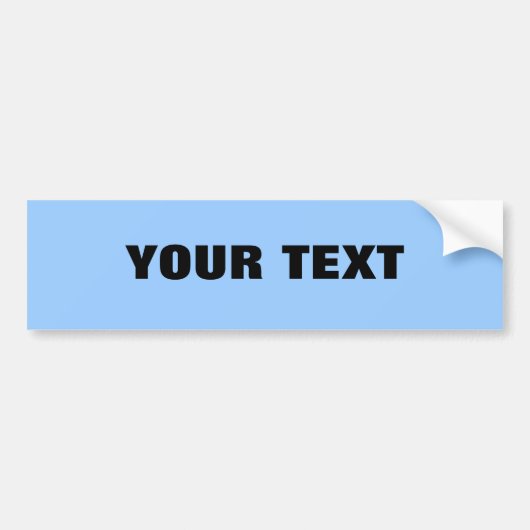 Je tekst "Folio Extra Bold" op lichtblauw Bumpersticker (Voorkant)