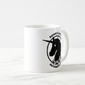 JE TEKST Zombie Eenhoorn Koffiemok (Voorkant rechts)