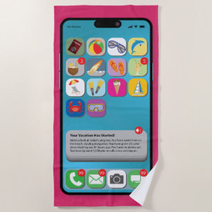 Je telefoon in vakantiemode zetten strandlaken
