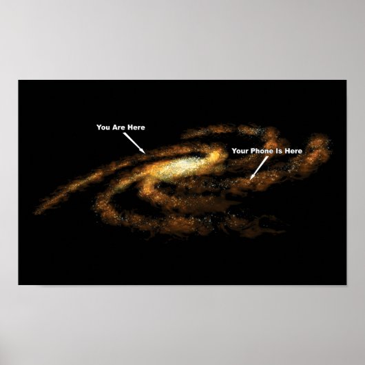 Je telefoon is hier Melkwegstelsel Poster (Voorkant)
