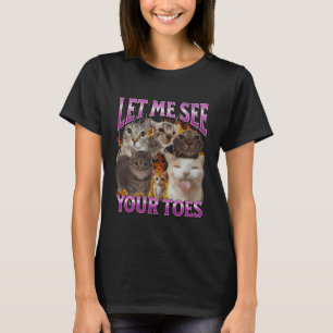 Je tenen grappige kat meme bootleg grafisch t-shirt