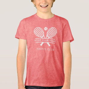Je Tennisclub Naam Team Spelers Aangepast Tri-Blend Shirt