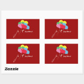 Je' tijd (ik hou van je) rechthoekige sticker (Vel)