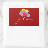 Je' tijd (ik hou van je) rechthoekige sticker (Tas)