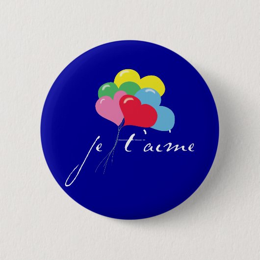 Je' tijd (ik hou van je) ronde button 5,7 cm (Voorkant)