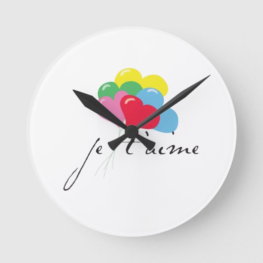 Je' tijd (ik hou van je) ronde klok (Voorkant)