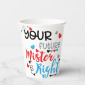 Je toekomstige meneer Recht     Papieren Bekers (Voorkant)
