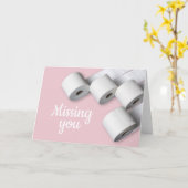 Je toiletpapier missen grappige quarantainebrij kaart (Gele Bloem)