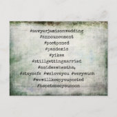 Je top 12 Hashtags gepolijst huwelijk Briefkaart (Voorkant)