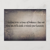 Je tranen tonen briefkaart (Voorkant)