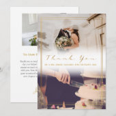 Je trouwfoto, met een flauw effect bedankt je kaar (Voorkant / Achterkant)