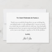 Je trouwfoto, moderne bedankt kaart (Achterkant)