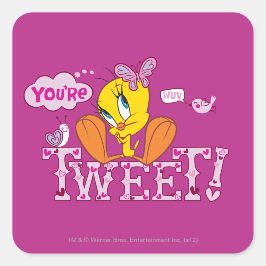 Je Tweet Vierkante Sticker (Voorkant)
