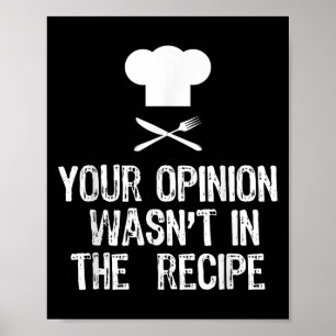 Je ui stond niet in het recept Chef Kook Cadeau Poster
