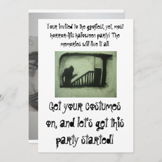 Je uitnodiging aan Halloween (Voorkant / Achterkant)