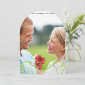 Je uitnodiging voor het huwelijk met zonnebloemen (Staand voorkant)