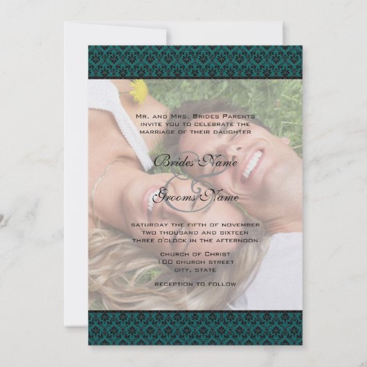 Je uitnodiging voor het huwelijk op foto's - Ik tr (Achterkant)