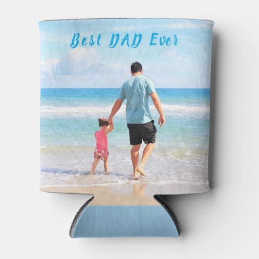 Je vader foto Koelbox met tekst Beste vader ooit Blikjeskoeler (Voorkant)