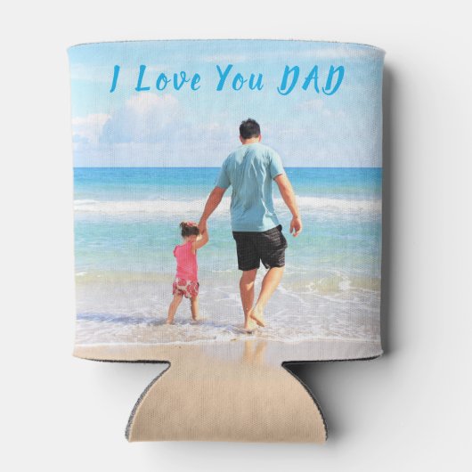 Je vader Foto Koelbox Tekst - Ik hou van je papa Blikjeskoeler (Achterkant)