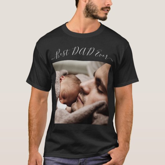 Je vader Foto T-shirt Tekst - Beste vader ooit (Voorkant)