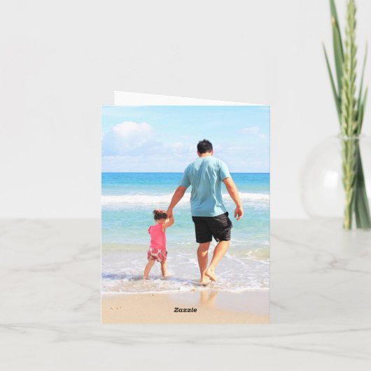 Je vader Foto Vaderdag Kaart met aangepaste tekst (Achterkant)