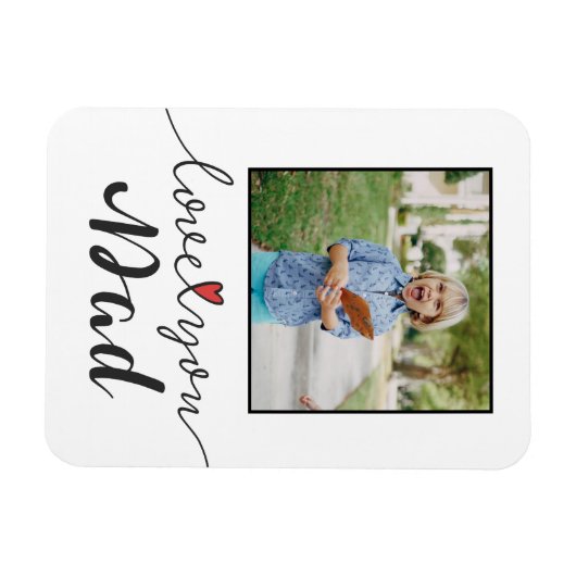 Je vader foto Vaderdag | Magneet (Horizontaal)