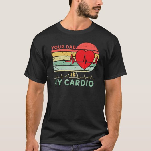 Je vader is mijn Cardio Retro vader Sa T-shirt (Voorkant)