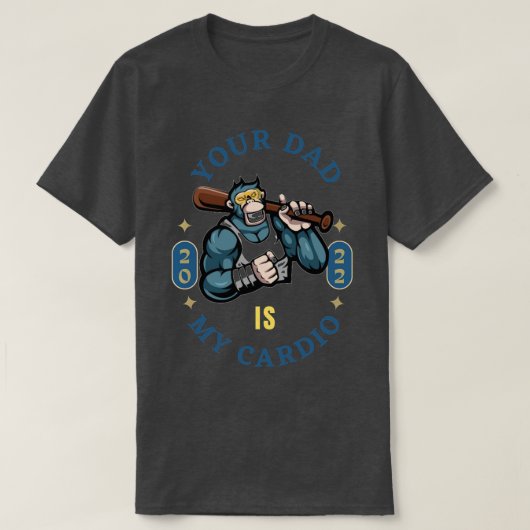 Je vader is mijn cardio TShirt (Design voorkant)